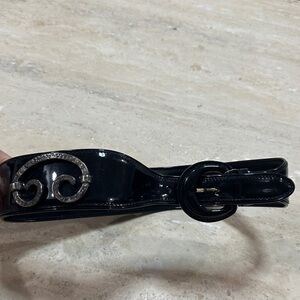 PALOMA PICASSO RARE Made in Italy Patented Leather Women’s Belt Excellent Size S